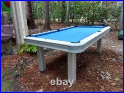 NEW FRONTGATE 7 FT Outdoor Pool Table with Mfg SEALED EXTRA Billiard Accessories