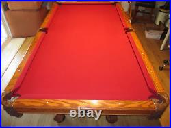 NICE 8' FOOT KASSON POOL TABLE With SINGLE DROP POCKETS 1 SLATE ONLY 1 OWNER