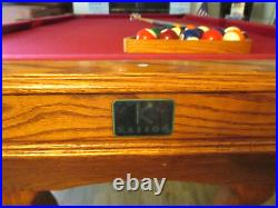 NICE 8' FOOT KASSON POOL TABLE With SINGLE DROP POCKETS 1 SLATE ONLY 1 OWNER