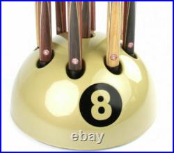 New Giant Golden 8 Ball Cue Rack Stand Snooker Billiard Pool Table 9 Cues