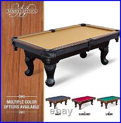 New Pool table 87 inch with leg levelers with top rail Home Room Game, Tan