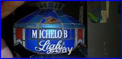New Vtg 1985 Michelob Light Beer Bud Poker Pool Table Sign Hanging Wow