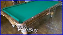 OLHAUSEN full sized solid oak pool table