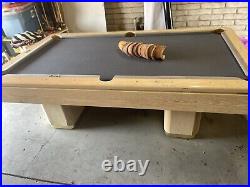 Ol Hausen Pool Table 1990s Oak And Brass