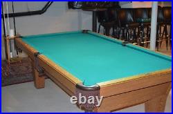 Olhausen Sheraton Oak Laminate 8', 8 Ft, 8 Feet Pool Table Green USA Made