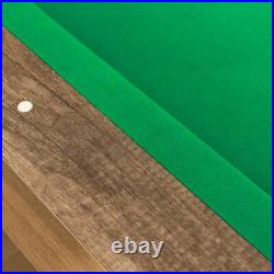 PINPOINT Pool Table 7FT WOODEN FINISH TABLE + 2x Cues, Balls, Chalk & Triangle