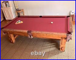 Peter Vitalie Pool Table Billiards Mission Model Cues Balls Floor Oak Rack incl