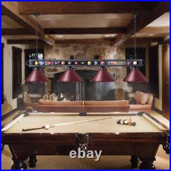 Pool Table Light, 70 Inch Billiard Lights Fixture with 4 Matte Metal Shade, DIY