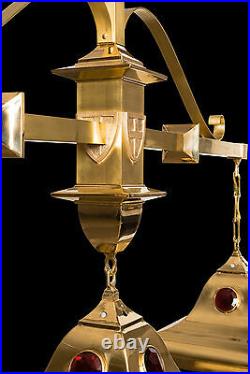 Pool Table Light Brass- Traditional