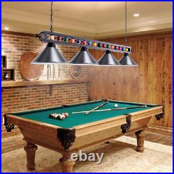 Pool Table Light, Wellmet Billiard Light with 4 Matte Metal Shade, 70 Inch Black