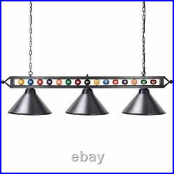 Pool Table Lights, 59 inch Billiard Table Light with 3 Metal Shades