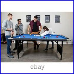 Pool Table Portable 6 Foot Folding Billiard Game with Accessories Game Room