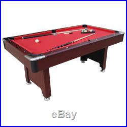 Pool table 6ft red black mahogany green blue all accessories snookerl