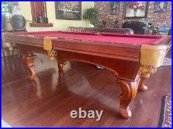Pool table 8 ft. Slate, Includes Cue Rack