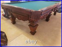 Pool table 9 foot pro size new 20k Hand Carved Lions Heads! RARE 6 LEGS EXTRAS