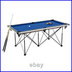 Portable Foldable Pool Table Billiard Game Set 6' Cues Rack Accessories Included