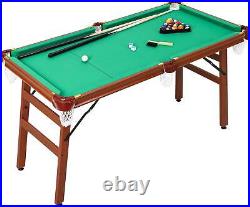 Portable Folding Pool Table Billiards Game Room Kids Family Accessories Set 55