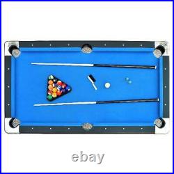 Portable Pool Table 6 Ft Indoor Billiard Easy Folding Storage Balls Cues Chalk