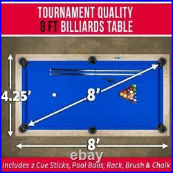 (Price Reduced) Pool Table (8 ft.) (Rustic/Blue)