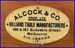 RARE Antique Vintage Alcock Billiards Table Pool Snooker Scoreboard Game Room