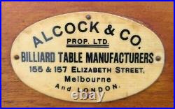 RARE Antique Vintage Alcock Billiards Table Pool Snooker Scoreboard Game Room