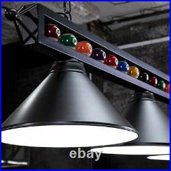 Retro Billiard Light Pool Table Light Bar Hanging Billiard Lamp Chandelier Black
