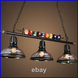 Retro Billiard Light Pool Table Light Bar Hanging Black Billiard Lamp Chandelier