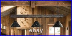 Rustic Country Chandelier Industrial Wood 3 Light Pool Table Light Fixture