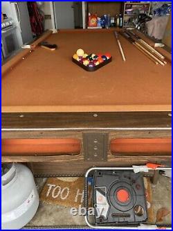 Sears Brand 8' Brown pool table