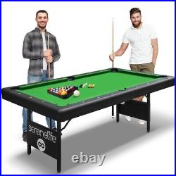 SereneLife 76'' Portable and Foldable Pool Table with Accessory Kit