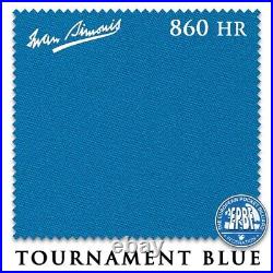 Simonis 860HR Pool Table Cloth Tournament Blue -6 RAILS ONLY-AUTHORIZED DEALER