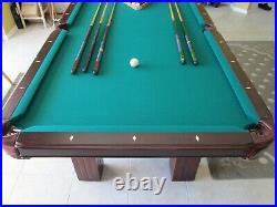 Slate Pool table green felt includes rack, balls, Cover, stick holders