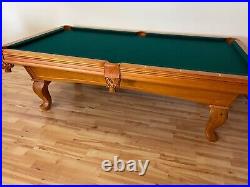 Solid Maple Slate Pool Table 8 Foot - New