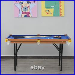 Soozier 55 In. Portable Folding Billiards Table Game Pool Table for Kids Adults