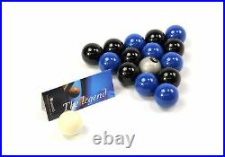 Special Aramith Black And Blue Pool Balls + Silver 8 Ball Home Pool Tables