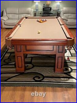 Spencer Marston Pool Billiard Table With 6 Cue's And Rack