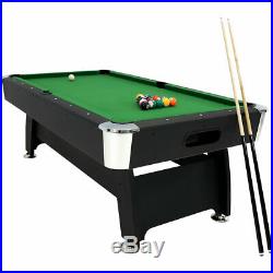 Sunnydaze 7-Foot Pool Table with Ball Return Includes Game Accessories