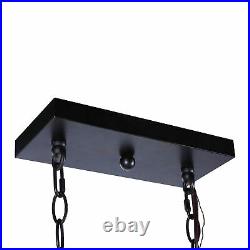 UL Listed Tiffany Style 3-Light Pool Table Hanging Fixture Steel Construction