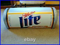 VINTAGE Miller Lite Bar Pool Table Light Beer Sign Man Cave Den Anheuser Busch