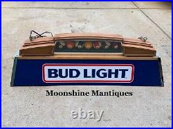 Vintage 1980s BUD LIGHT BEER Pool Table Light / Sign