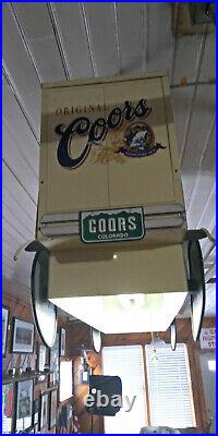 Vintage 1997 Large 42L X 15W X 21H Coors Pool Table/Bar Man Cave 2 Bulb Light