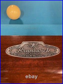 Vintage 9' Brunswick Billiards Mid Century Modern 9' Anniversary Pool Table