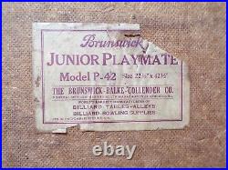Vintage / Antique Brunswick Balke Collender Junior Pool Table Rare Billiards