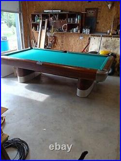 Vintage/Antique Brunswick Billiards Mid Century 9' Pool Table USA Made