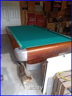 Vintage/Antique Brunswick Billiards Mid Century 9' Pool Table USA Made