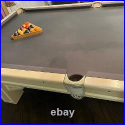 Vintage Brunswick 8' Gently Used Pool Table With Accessories