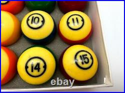 Vintage Brunswick Centennial Gold Crown Pocket Balls Pool table Billiards F/S