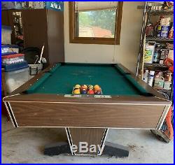 Vintage Brunswick Pool Table MCM Mid Mod 1960's Mad Men Slate