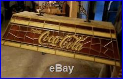 Vintage Coca Cola Billiard/Pool Table Light Tiffany Style Numbered 3641