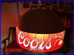 Vintage Coors Beer Pool Table Light Sign